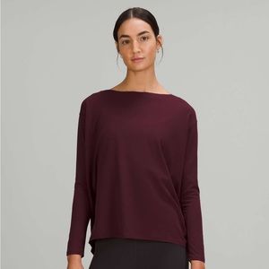 LIKE NEW {Lululemon Athletica} Back in Action Long Sleeve Shirt Nulu. Size 4.